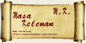 Maša Keleman vizit kartica